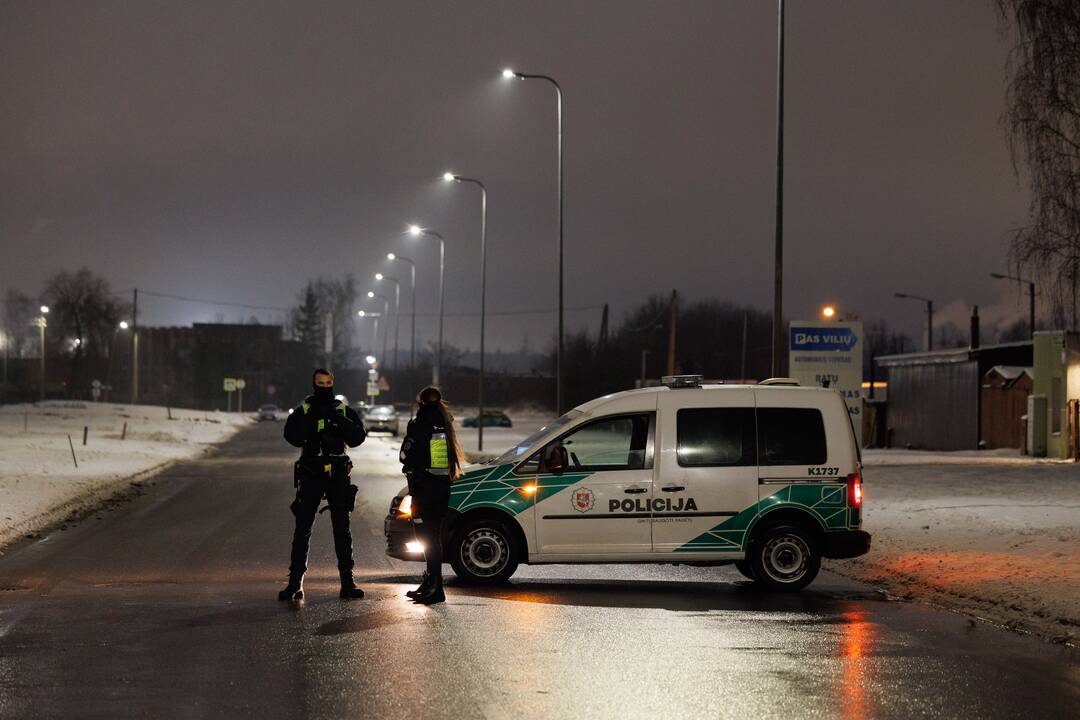 Technikos gatvė saugoma policijos