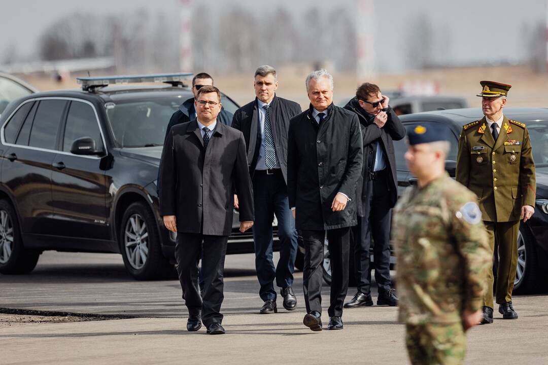 NATO oro policijos misiją Baltijos šalyse vykdančių pajėgų apsikeitimo ceremonija