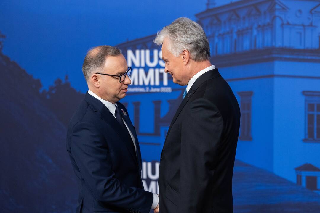 Andrzejus Duda Vilniuje: siūlysiu Karoliui Nawrockiui stiprinti santykius su Lietuva
