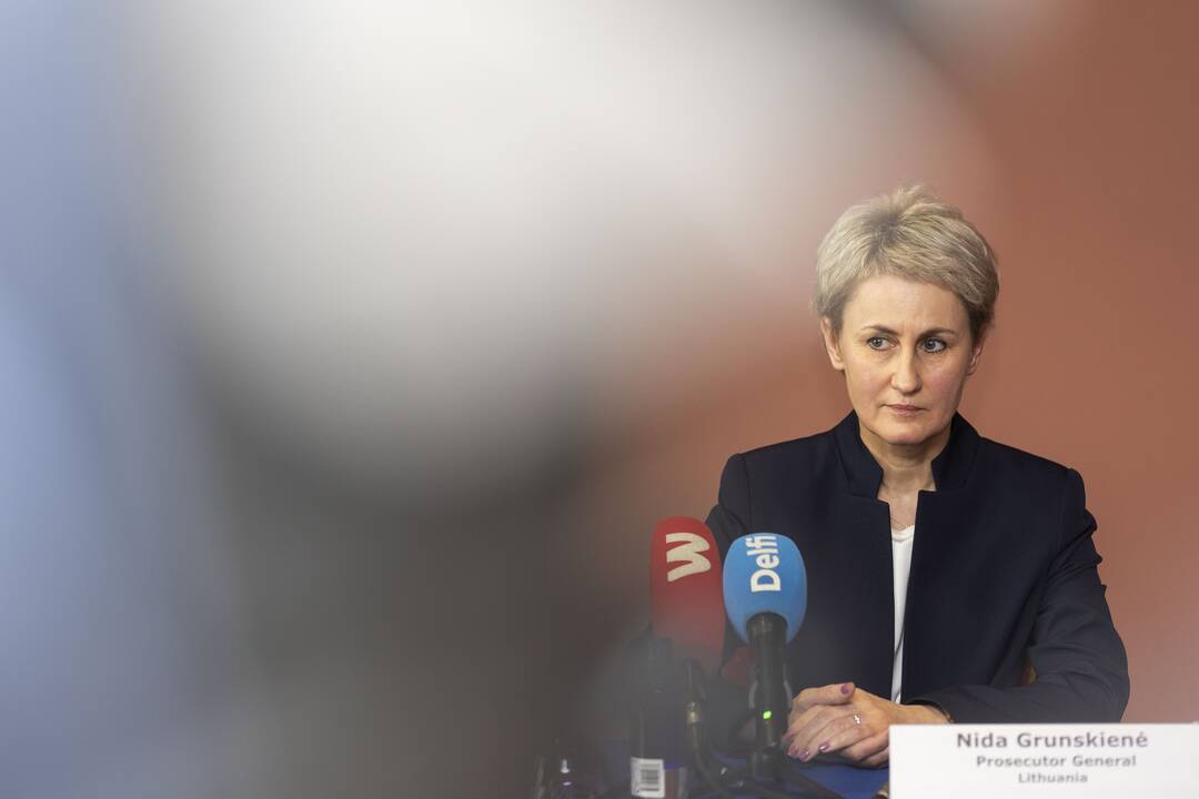 N. Grunskienės, A. Kostin ir  K. Polite spaudos konferencija