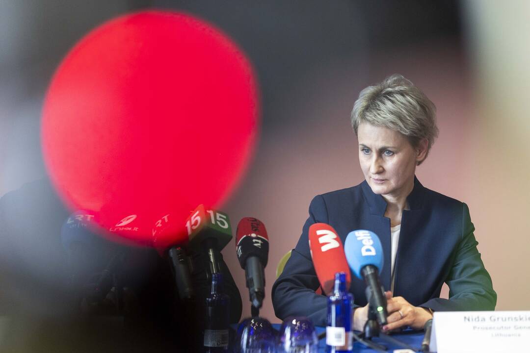 N. Grunskienės, A. Kostin ir  K. Polite spaudos konferencija