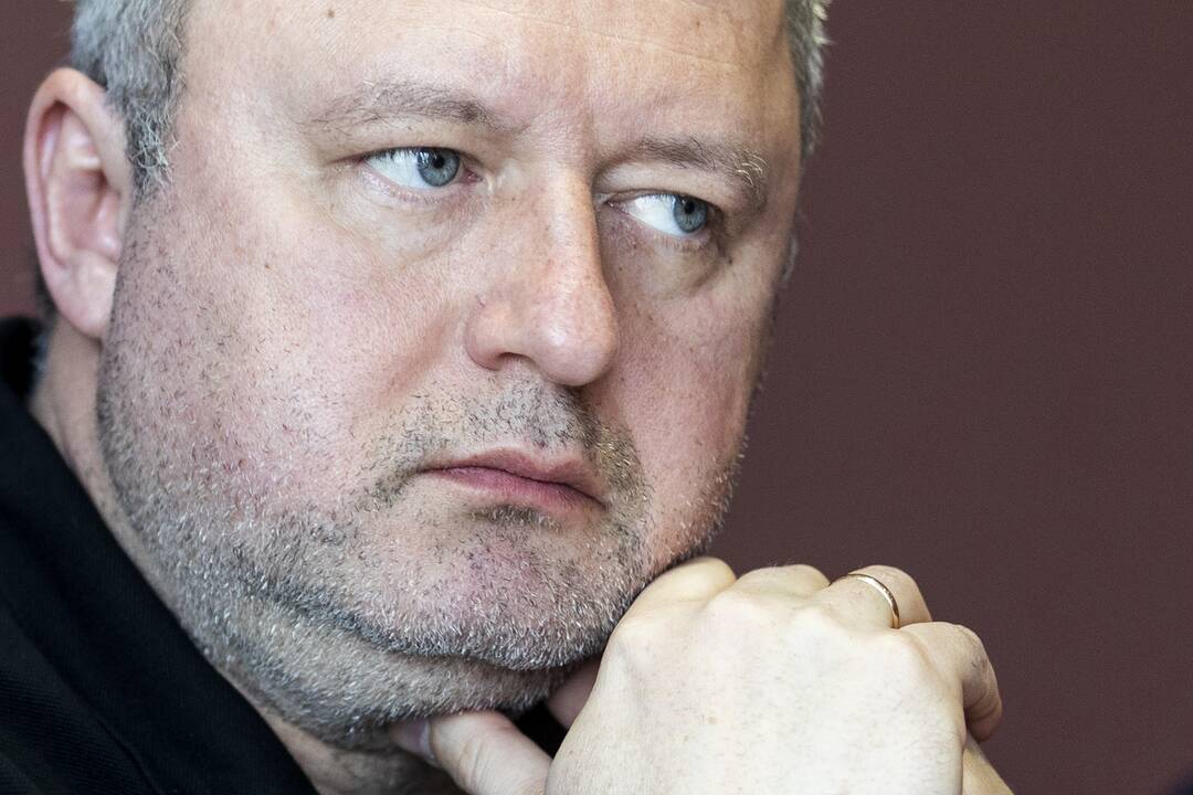 N. Grunskienės, A. Kostin ir  K. Polite spaudos konferencija