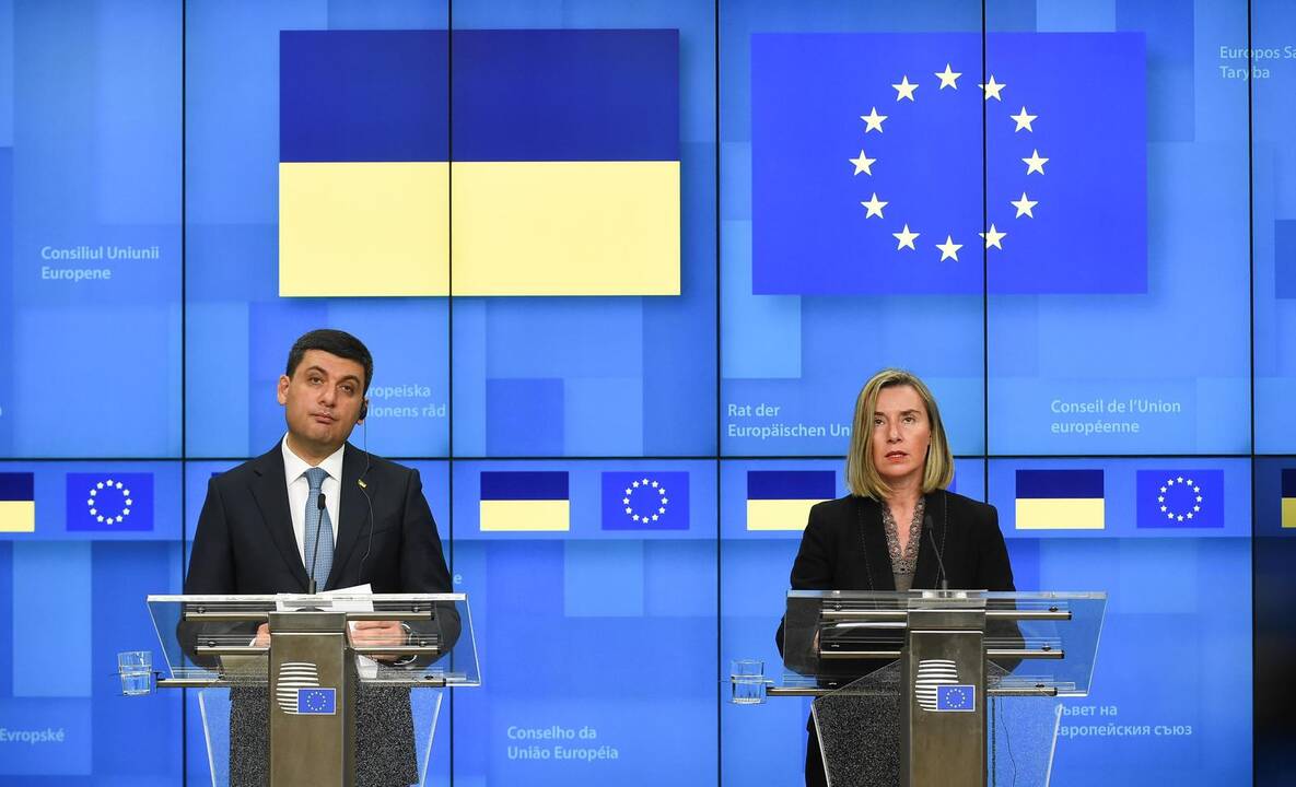 Volodymyras Hroismanas ir Federica Mogherini 