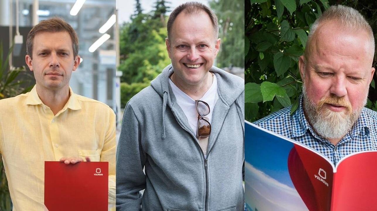 Andrius Tapinas (kairėje), Rimas Šapauskas ir Vytaras Radzevičius
