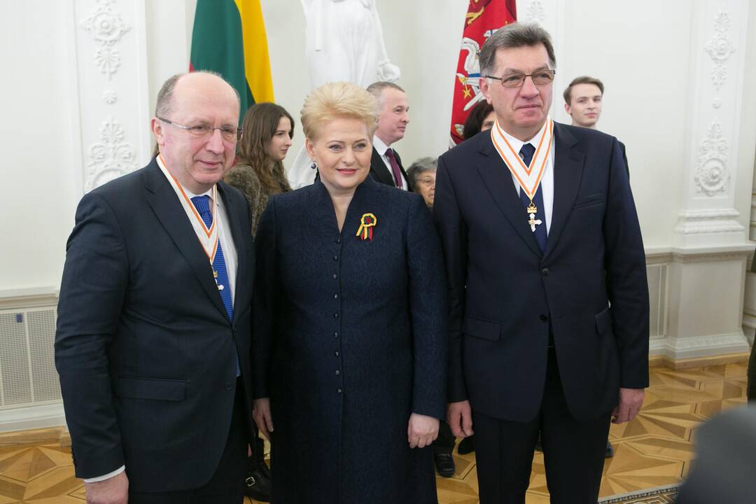 Andrius Kubilius (kairėje), Dalia Grybauskaitė, Algirdas Butkevičius