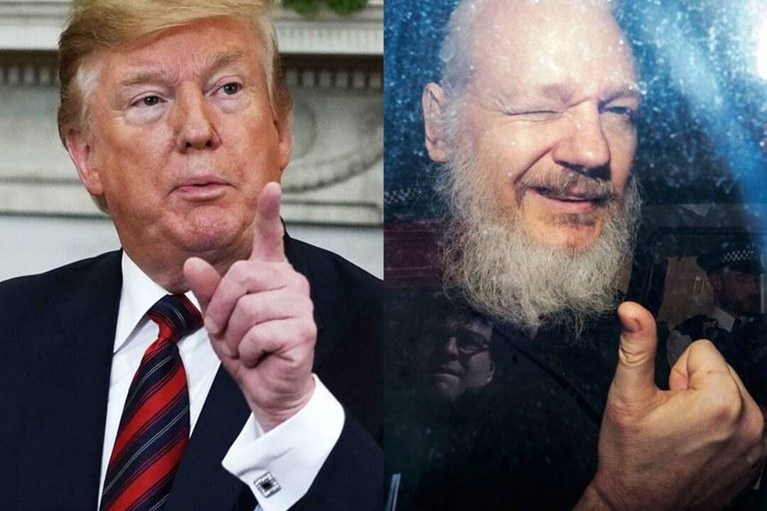 Julianas Assange'as ir Donaldas Trumpas