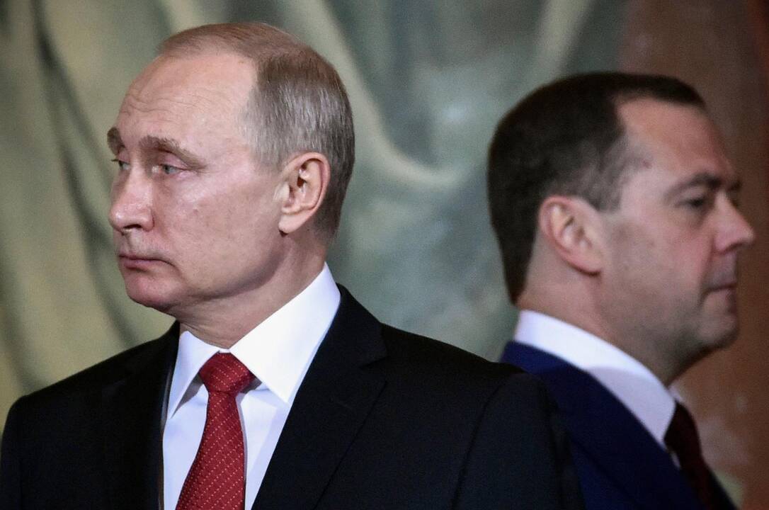 Vladimiras Putinas ir Dmitrijus Medvedevas
