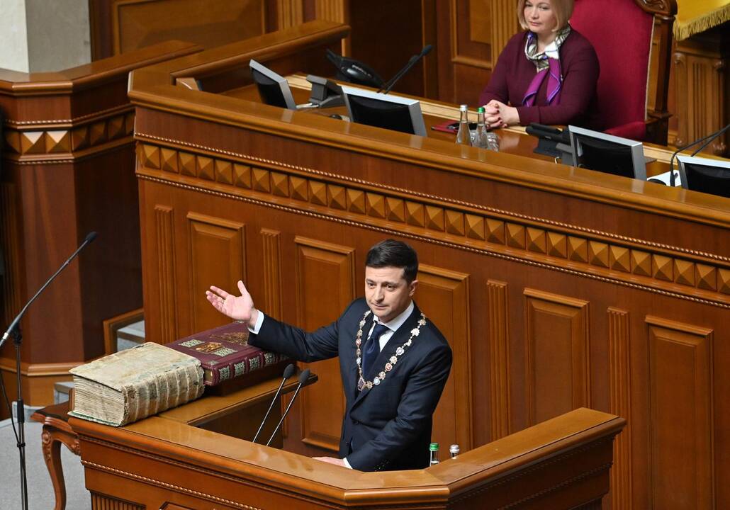 V. Zelenskis prisaikdintas Ukrainos prezidentu