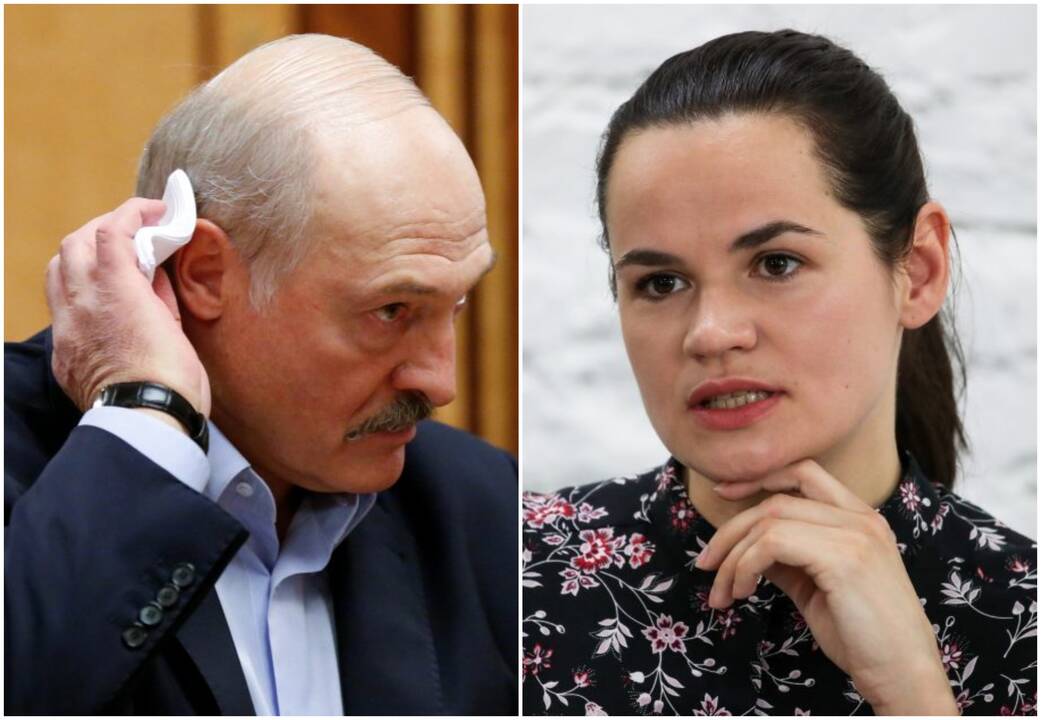 Aliaksandras Lukašenka ir Sviatlana Cichanouskaja