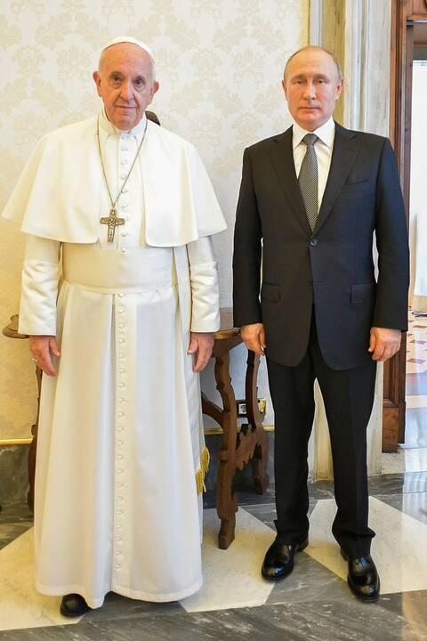 Popiežius Pranciškus ir Vladimiras Putinas