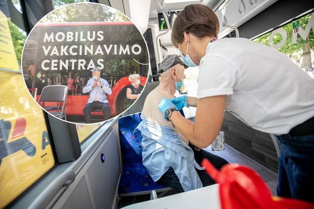 Šią savaitę skiepų autobusas kauniečių lauks vienuolikoje stotelių, aplankys ir įmones