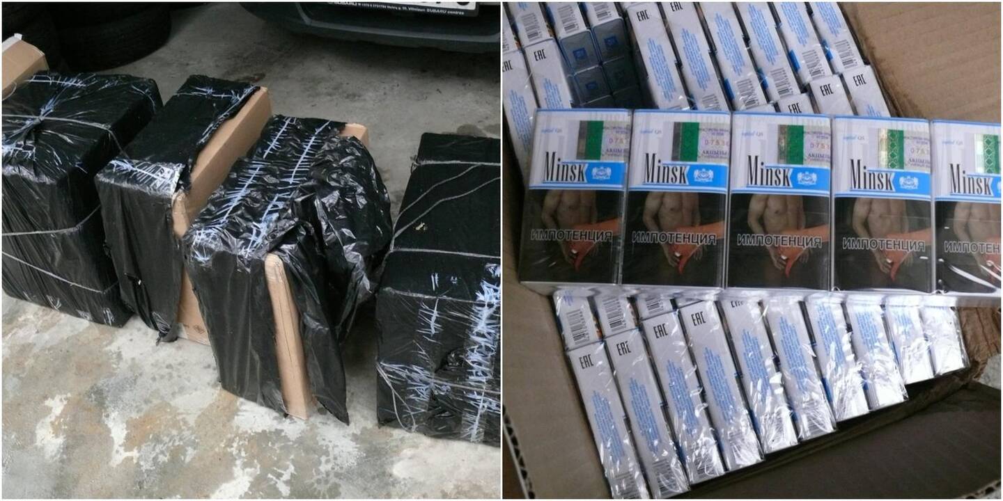 Švenčionių gyventojas įkliuvo su 4 tūkst. pakelių kontrabandinių cigarečių