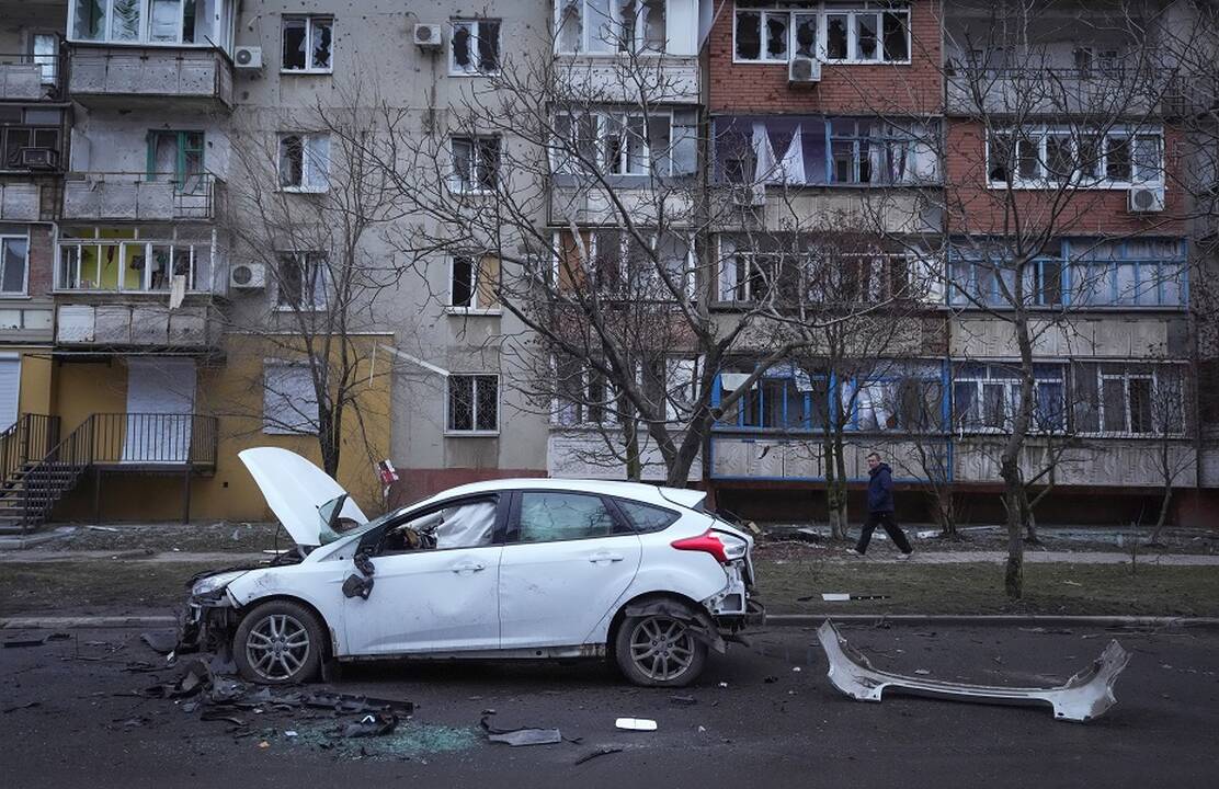 Meras: Rusijos pajėgos mėgina blokuoti Ukrainos uostamiestį Mariupolį