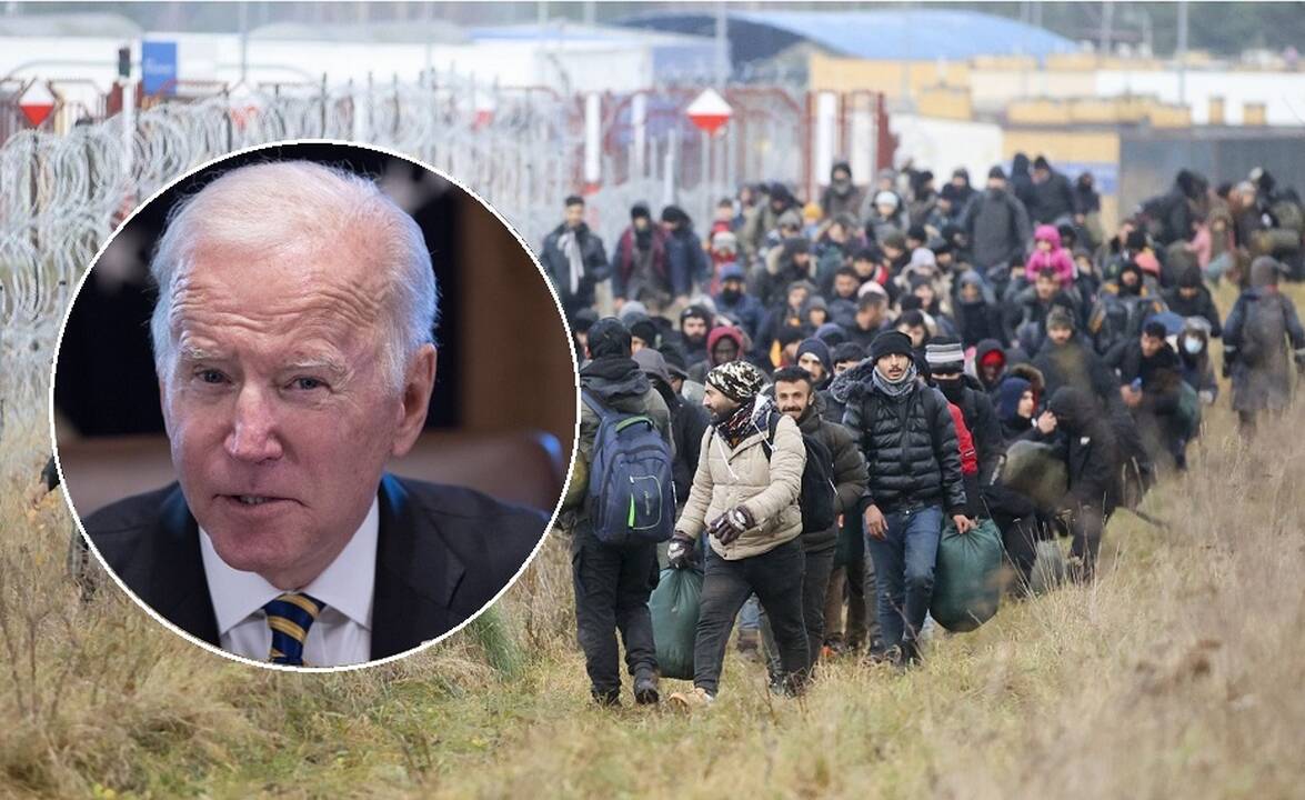 J. Bidenas: situacija Lenkijos ir Baltarusijos pasienyje kelia didelį susirūpinimą