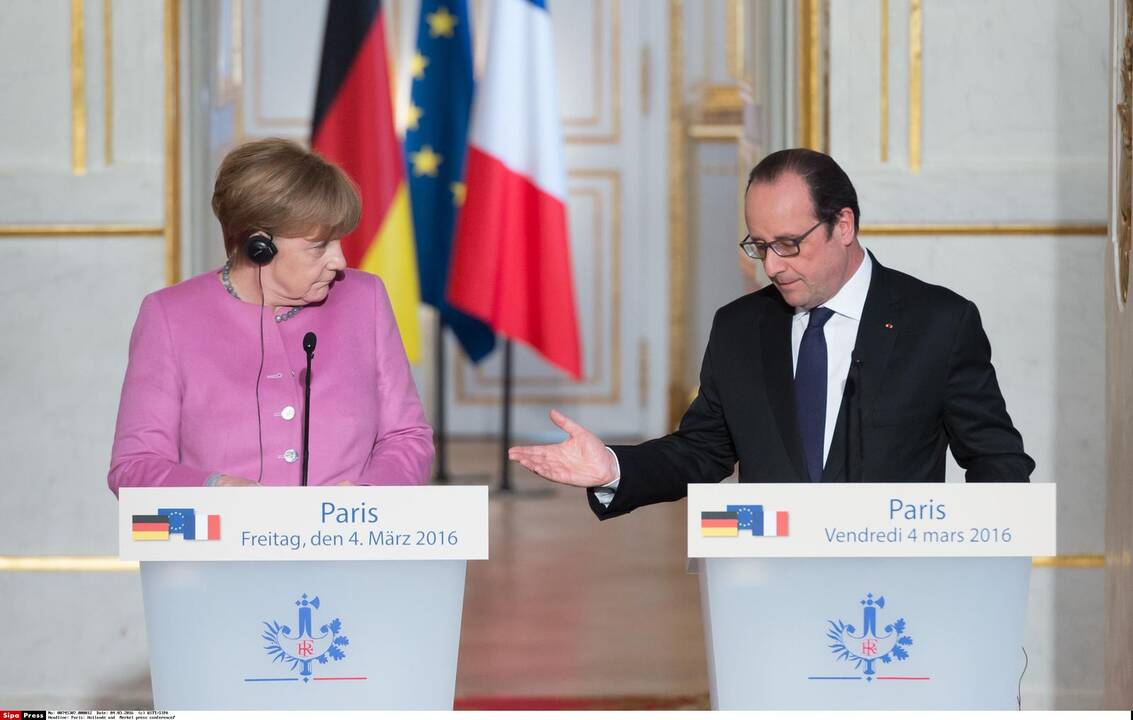 F. Hollande'as: migracijos krizė didina įtampą santykiuose su Vokietija