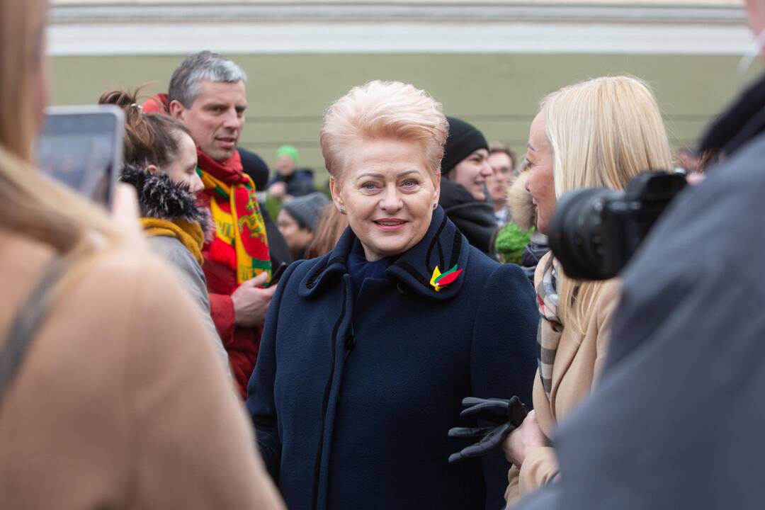 Trijų Baltijos valstybių vėliavų pakėlimo ceremonija S. Daukanto aikštėje