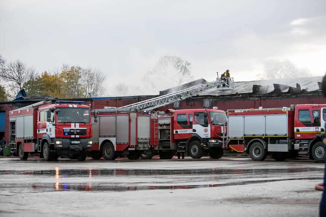 Ramučiuose užsiliepsnojo autoservisas