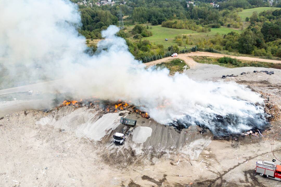 Vėl dega Lapių sąvartynas