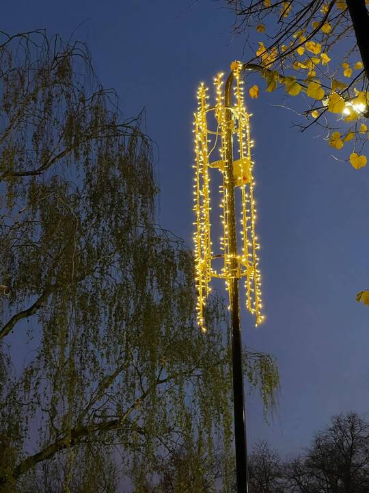 Bandymas: kauniečiai užfiksavo, kaip išbandomos naujos kalėdinės dekoracijos.