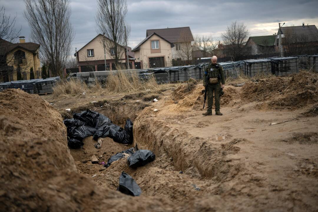 Vokietijos palydovinės nuotraukos įrodo Rusijos karių vykdytas žudynes Bučoje