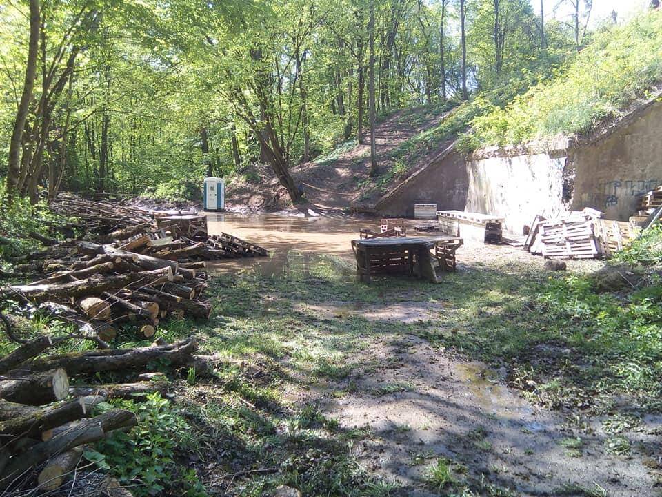 Užlieta Kauno tvirtovės parako sandėlių teritorija