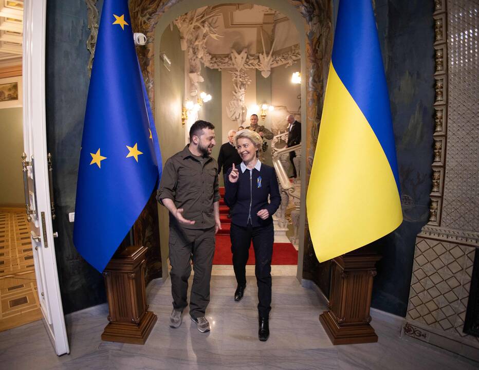Ursula von der Leyen ir Volodymyras Zelenskis