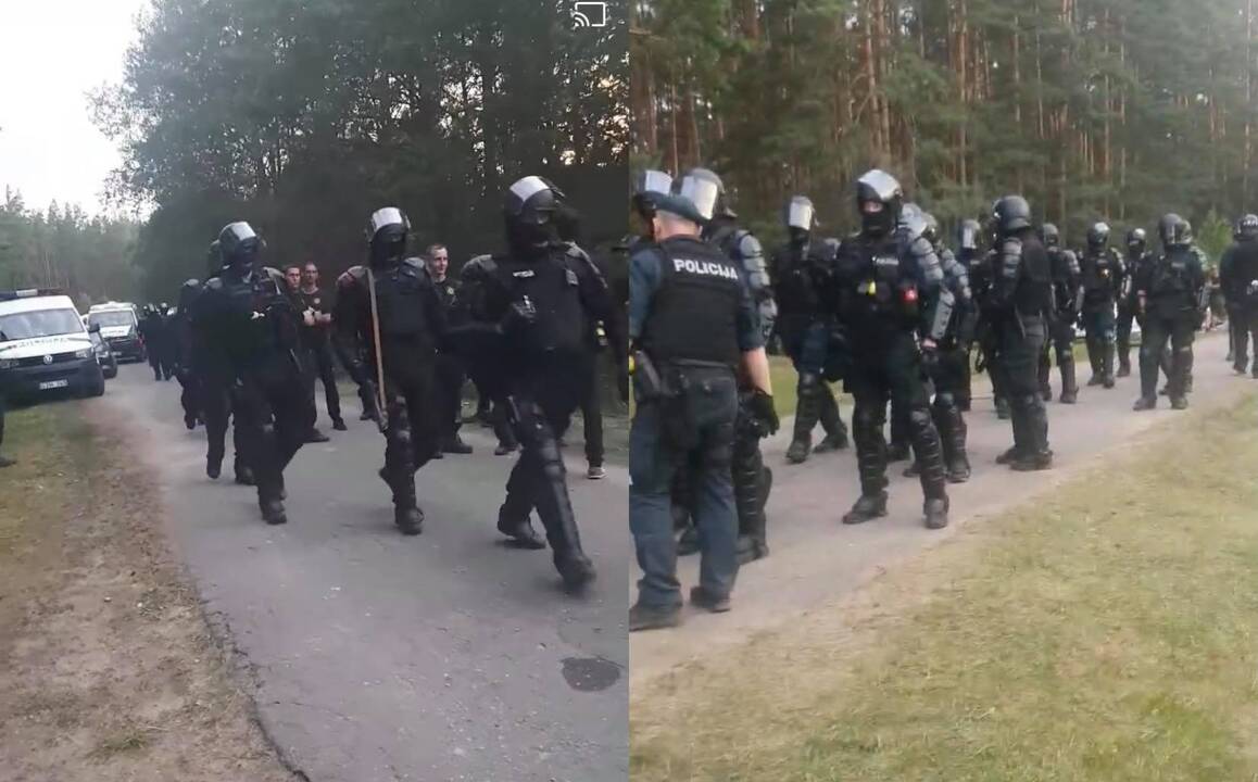 Policija pradėjo ikiteisminį tyrimą dėl riaušių prie Rūdninkų poligono