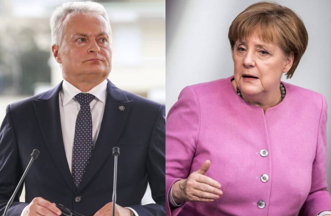 Gitanas Nausėda ir Angela Merkel