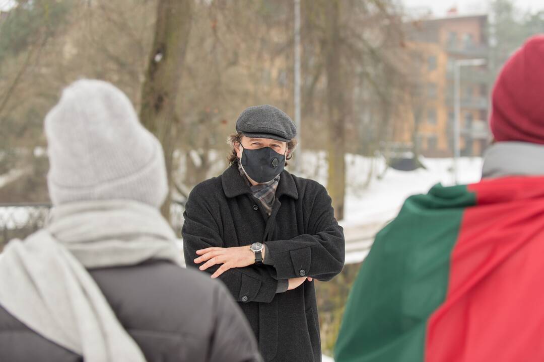 Po A. Navalno sulaikymo – piketas prie Rusijos ambasados Vilniuje