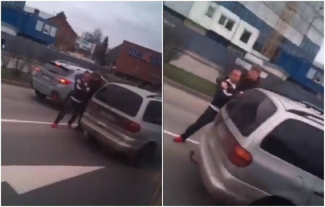 Po eismo įvykio netoli „Akropolio“ – vairuotojų grumtynės