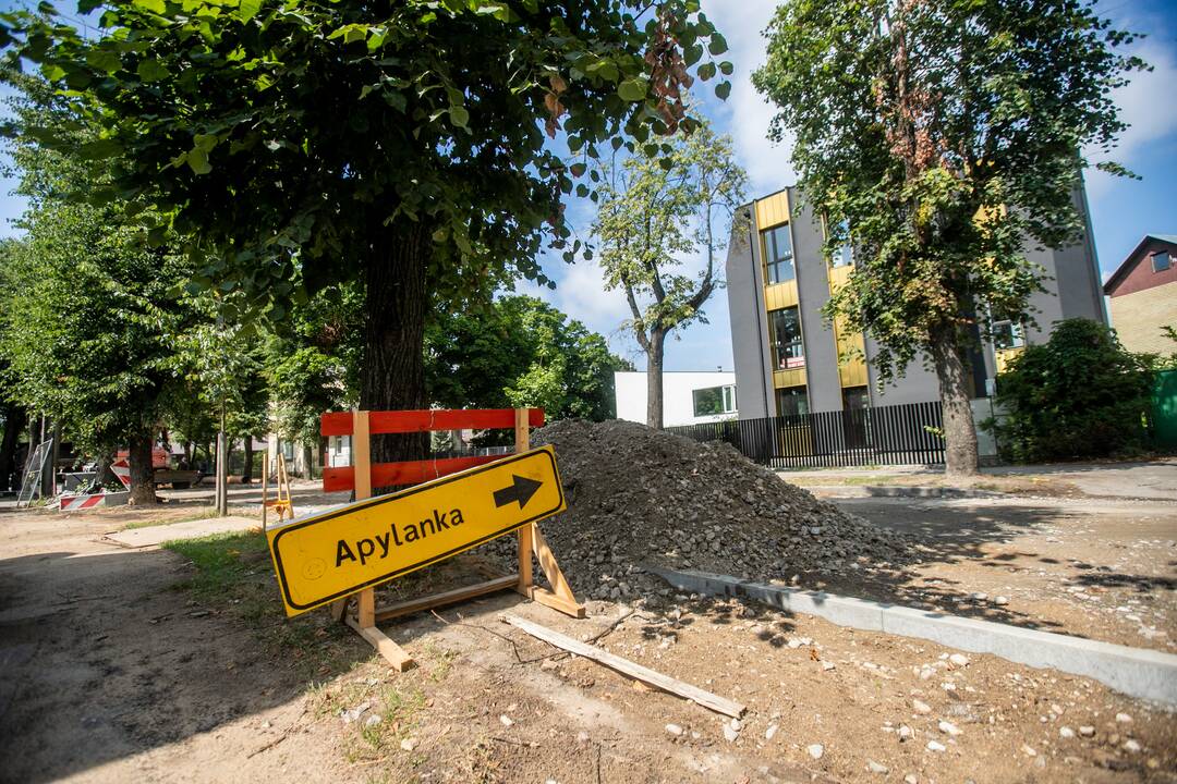 Veltui: gyventojai stebisi, kad gatvėje jau keli mėnesiai išrikiuota technika stovi be darbo.