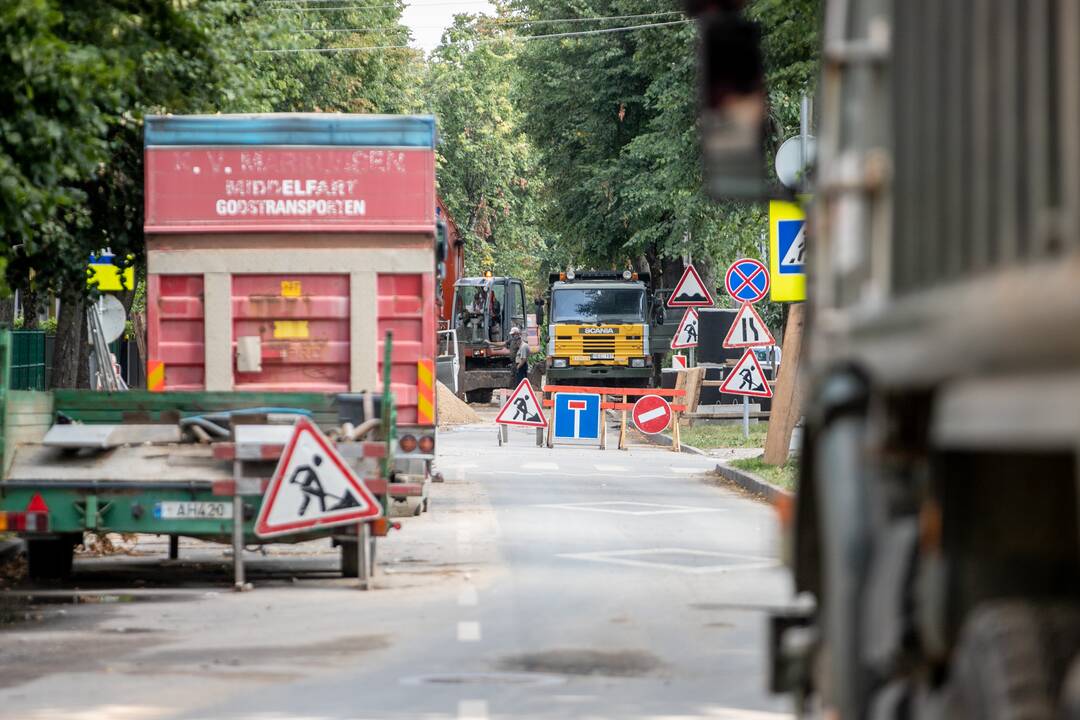 Veltui: gyventojai stebisi, kad gatvėje jau keli mėnesiai išrikiuota technika stovi be darbo.
