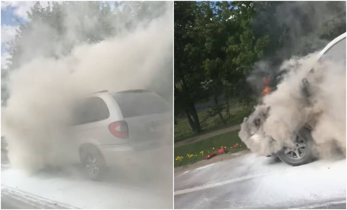 Raudondvario plente „Chrysler“ virto fakelu: labiausiai gąsdino viena detalė