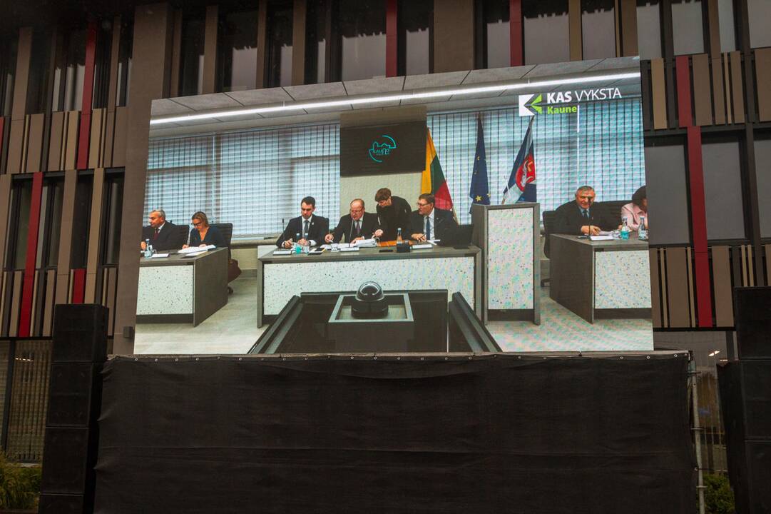 Piketas prieš planus dalį Kauno rajono teritorijos prijungti prie miesto