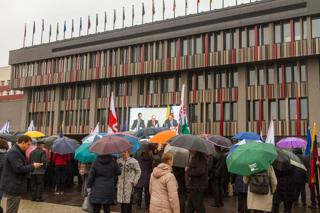 Piketas prieš planus dalį Kauno rajono teritorijos prijungti prie miesto
