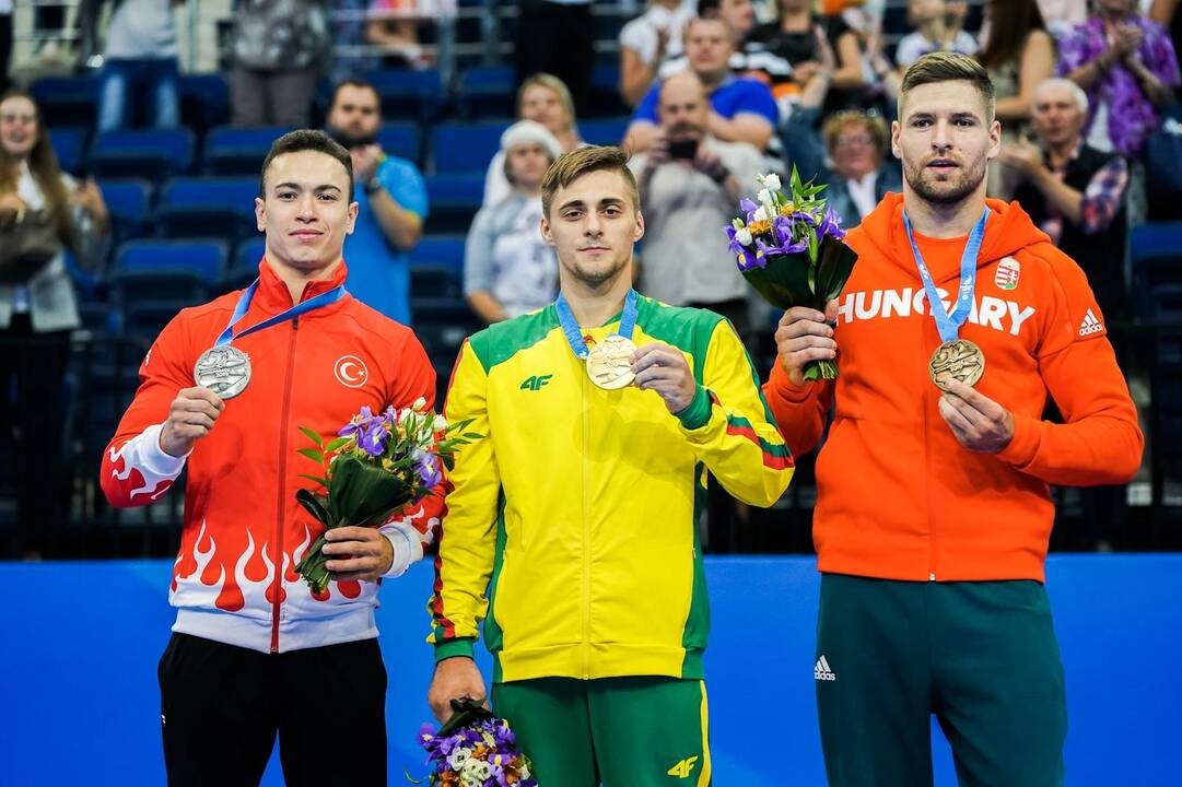 Gimnastas R.Tvorogalas Europos žaidynėse iškovojo auksą