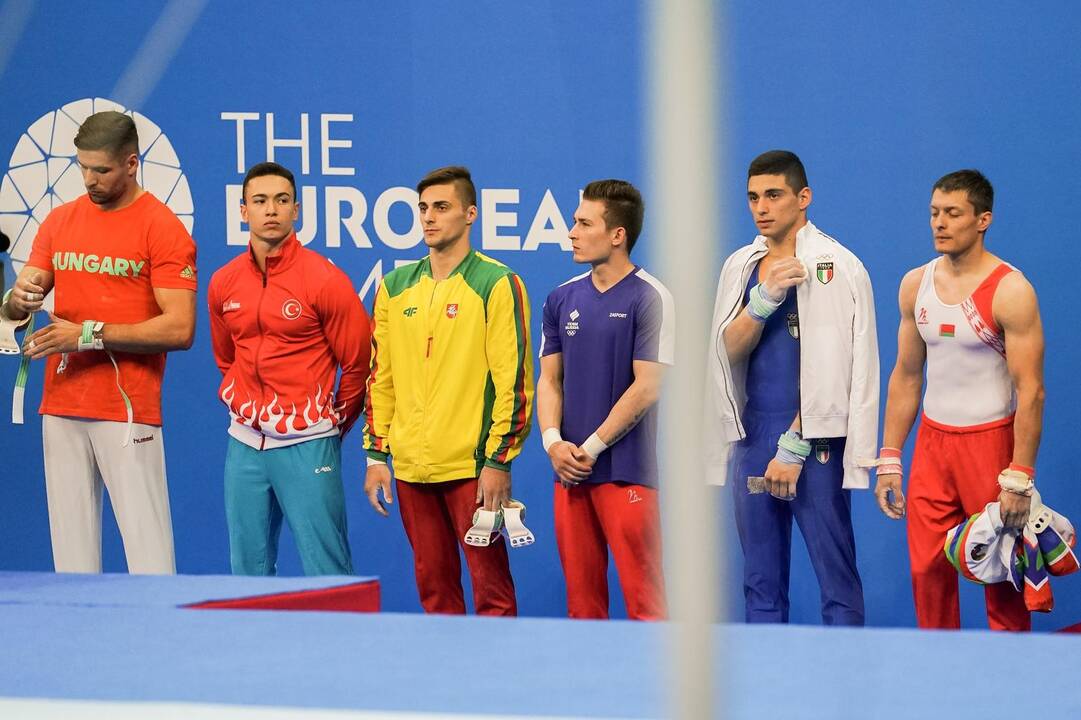 Gimnastas R.Tvorogalas Europos žaidynėse iškovojo auksą