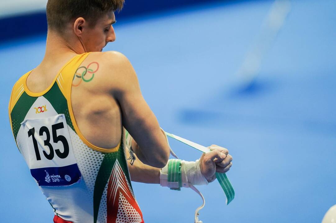 Gimnastas R.Tvorogalas Europos žaidynėse iškovojo auksą