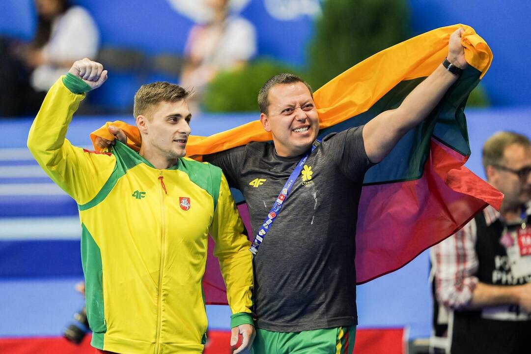Gimnastas R.Tvorogalas Europos žaidynėse iškovojo auksą