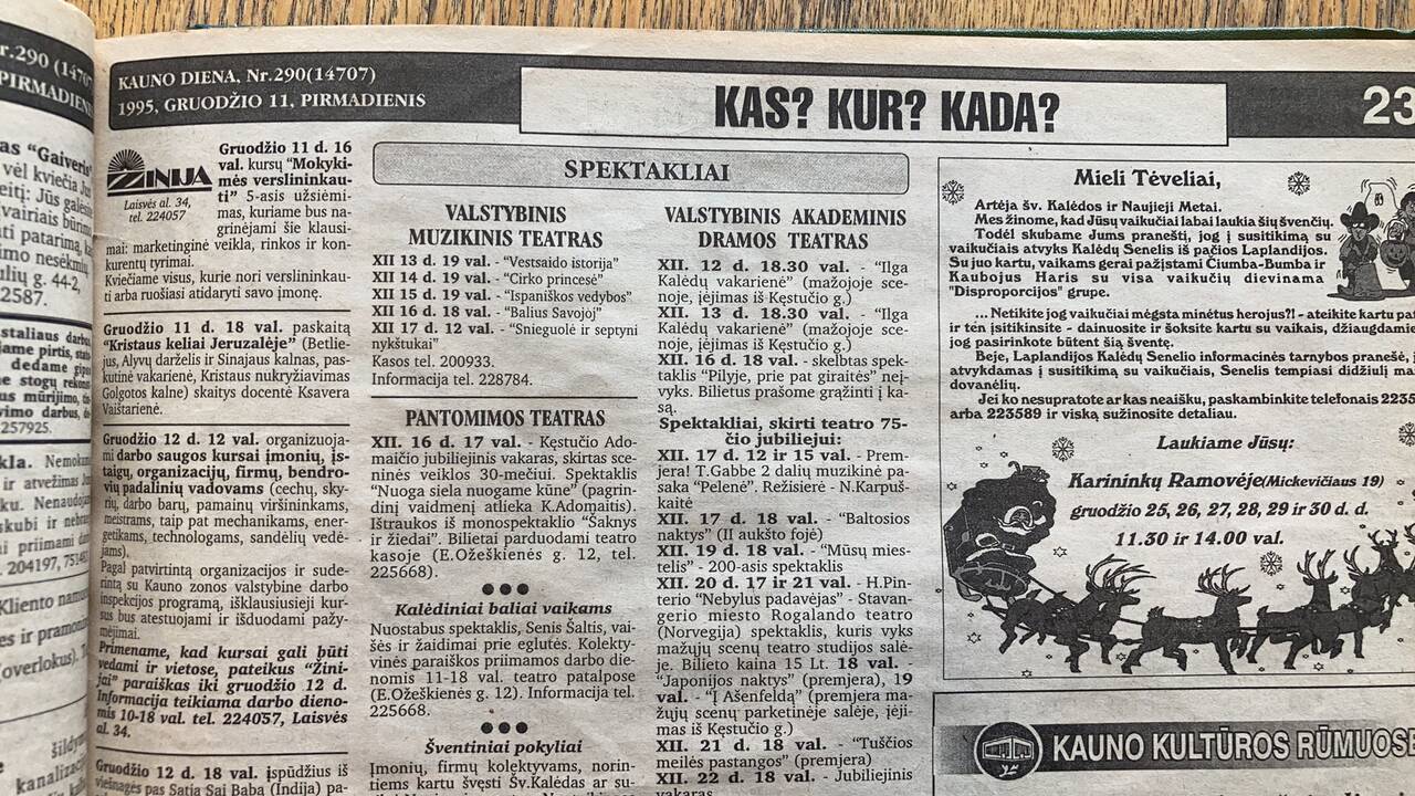 Liudininkas: teatro senbuvis neprisiriša prie praeities ir su malonumu stebi, kaip keičiasi teatras.