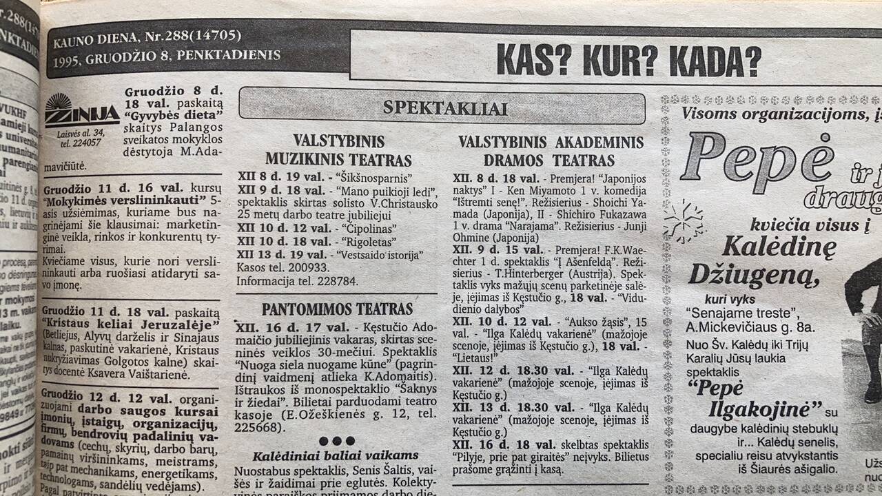 Liudininkas: teatro senbuvis neprisiriša prie praeities ir su malonumu stebi, kaip keičiasi teatras.