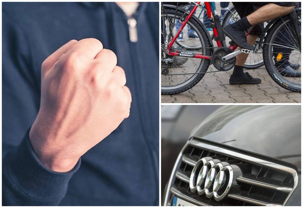Konfliktas Klaipėdoje: dviratininką smūgiais auklėjo „Audi“ vairuotojas?