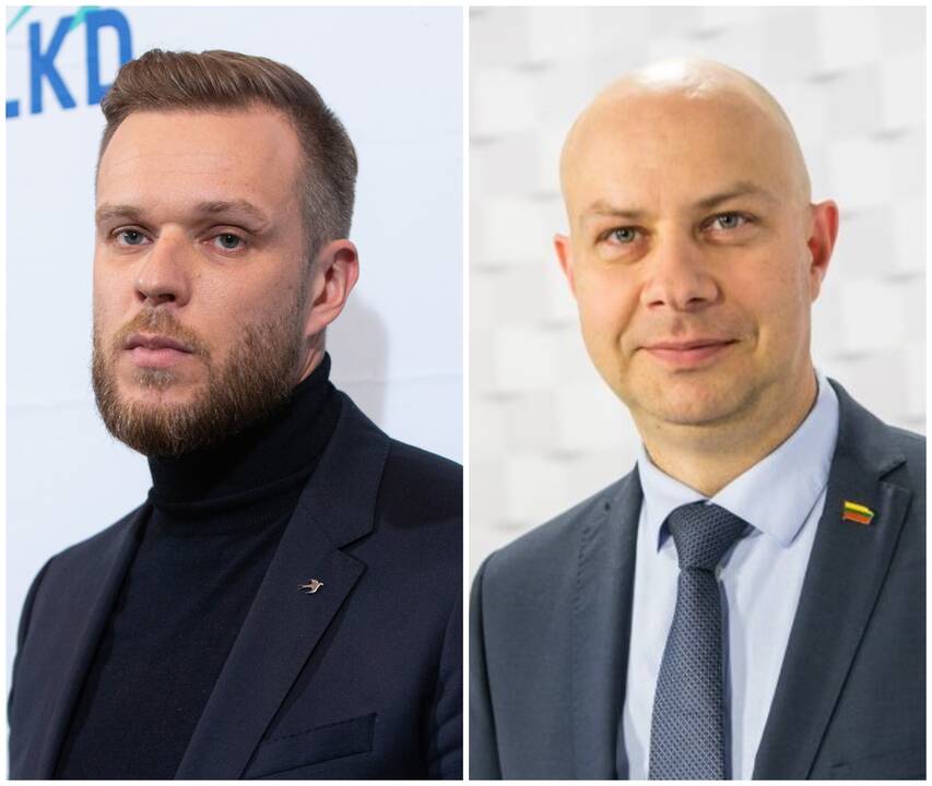 Gabrielius Landsbergis (kairėje) ir Aurelijus Veryga (dešinėje)