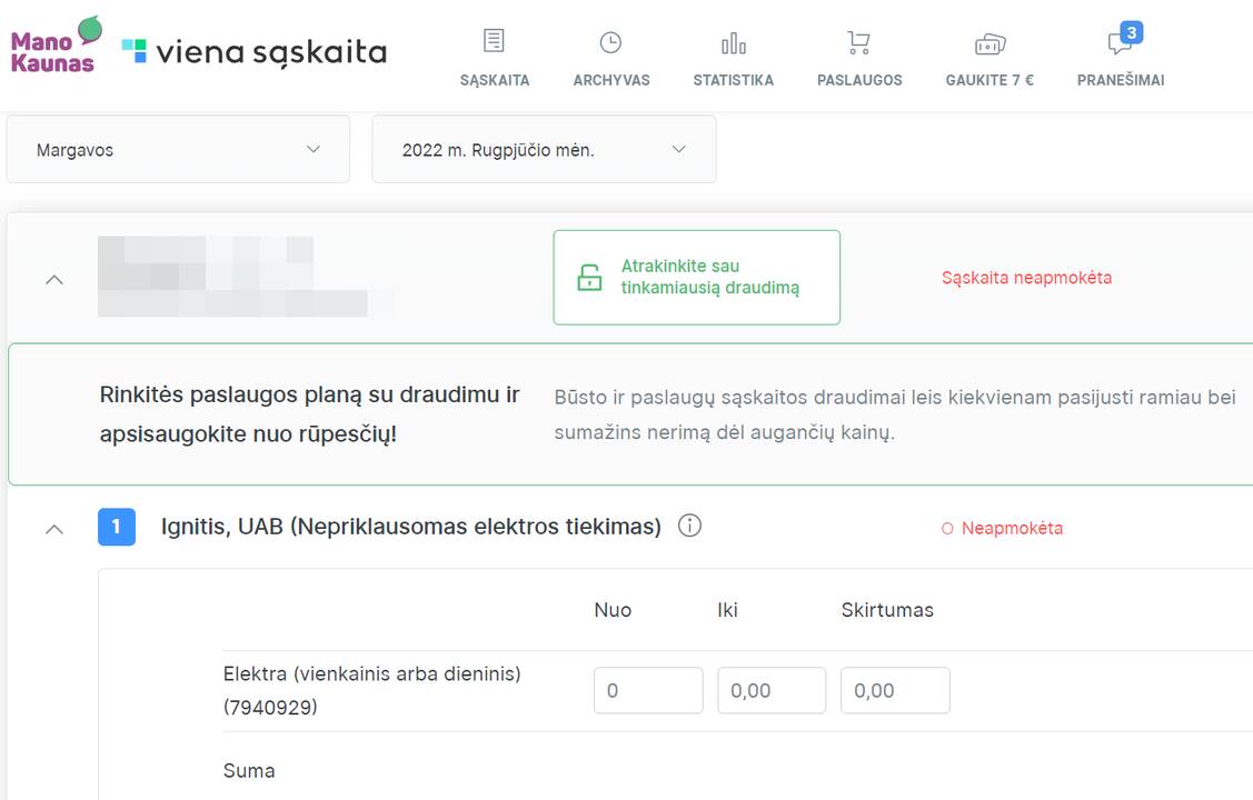 Pozicija: „Igničio“ ir ESO atstovų tvirtinimu, dažniausia problemų priežastis – nedeklaruoti skaitiklių parodymai.