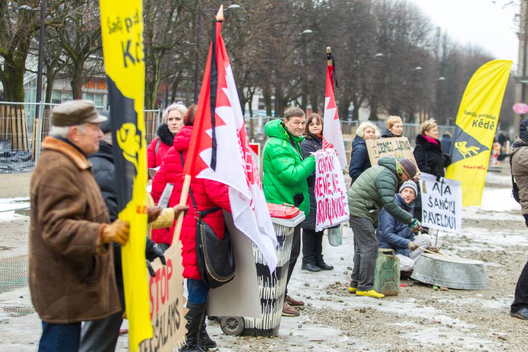 Šančių protestas dėl automobilių plovyklos