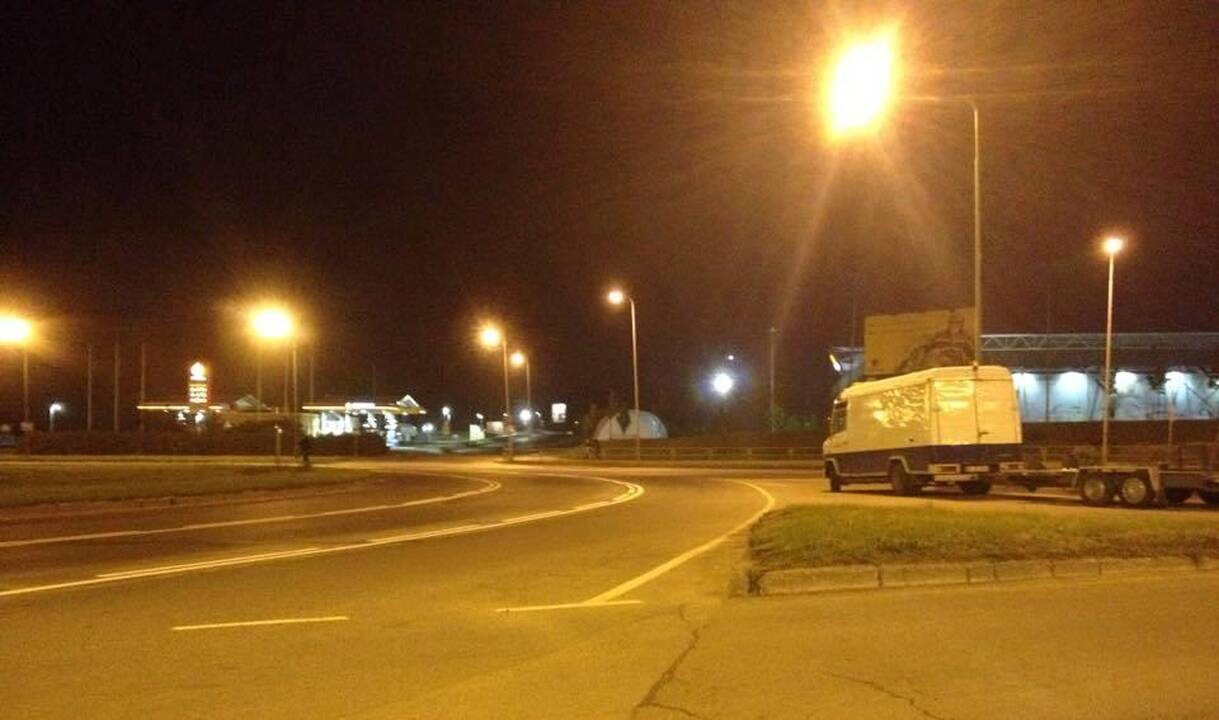 Darbai: Taikos ir Baltijos prospektų žiedinė sankryža jau pažymėta naujomis linijomis.