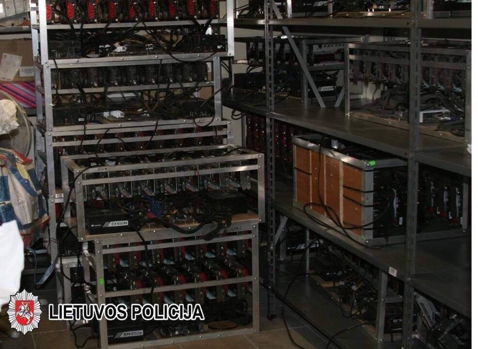 Tauragėje nustatyti elektrą vogę kriptovaliutų „kasėjai“