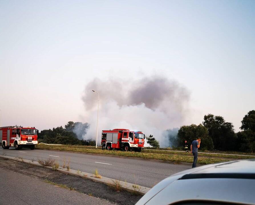 Klaipėdos priemiestyje automobilis virto ugnies stulpu