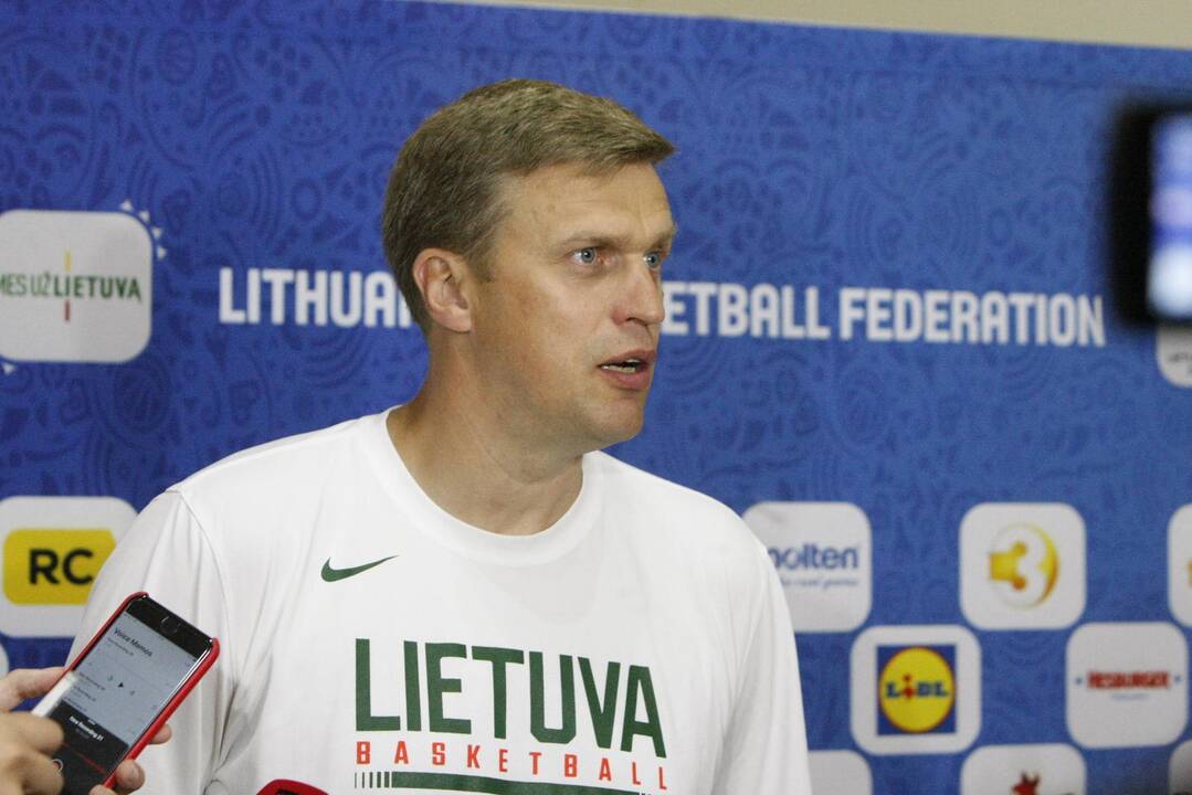 Krepšinio rinktinės treniruotė Palangoje