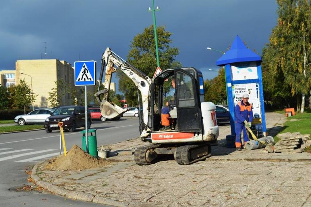 Palangoje pradėti pėsčiųjų perėjų apšvietimo darbai